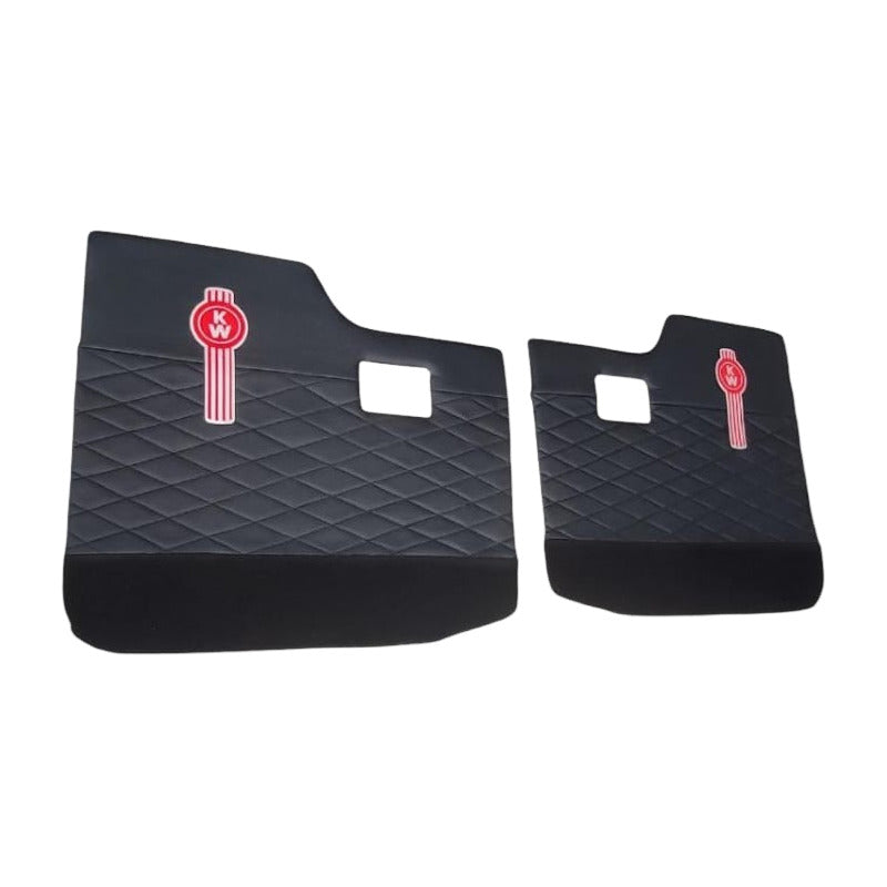 Tapa Panel Puerta Kenworth T300 T370 Negro Alfombra Par