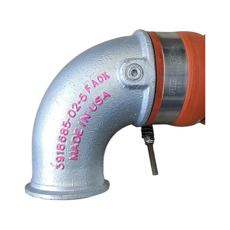 Tubo Manguera Codo Turbo Postenfriador Motor Cummins Naranja / Plateado