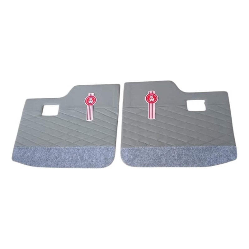 Tapa Panel Puerta Kenworth T300 T370 T600 Gris Alfombra Par