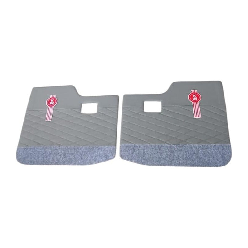 Tapa Panel Puerta Kenworth T300 T370 T600 Gris Alfombra Par