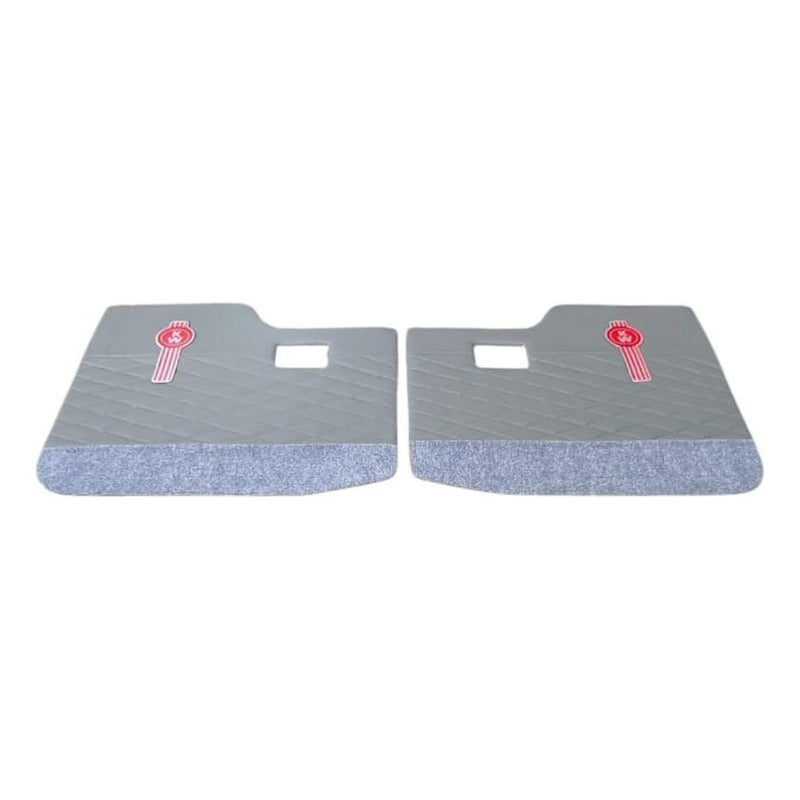 Tapa Panel Puerta Kenworth T300 T370 T600 Gris Alfombra Par