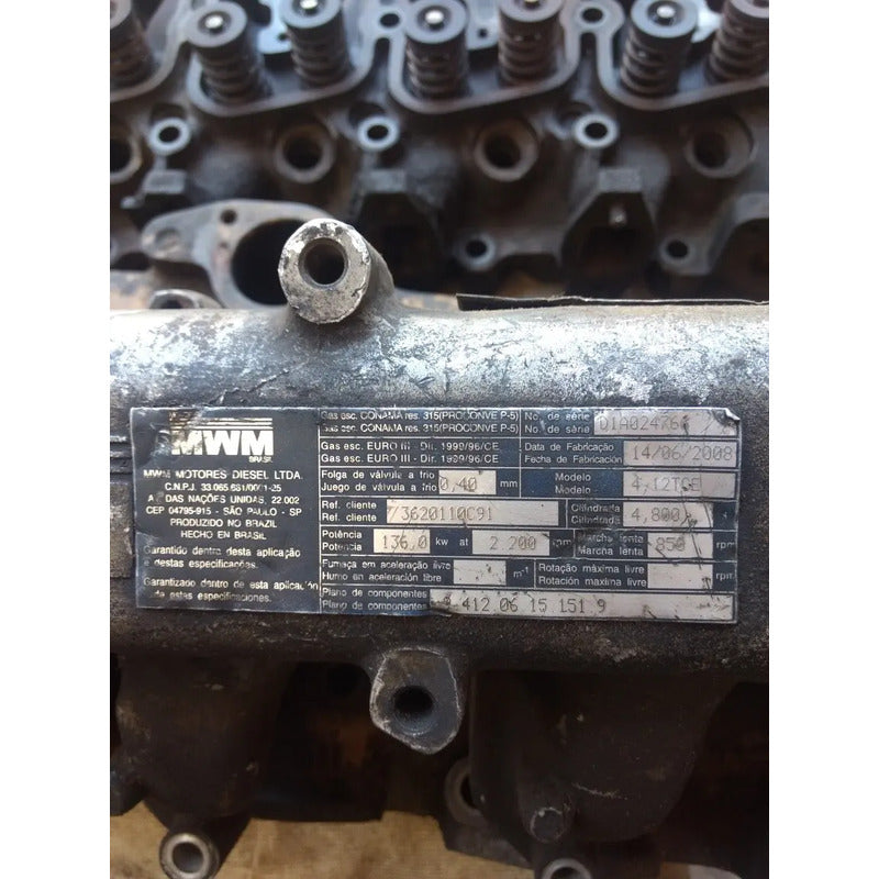 Árbol De Levas Motor Mwm 412tge Revisado International Acteo