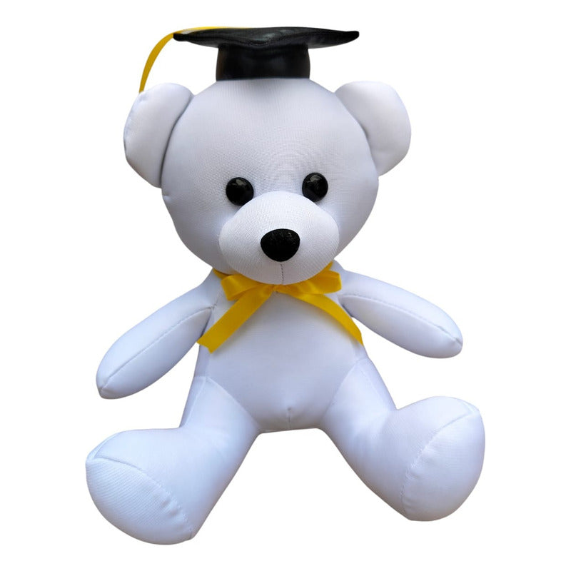 Oso Graduación 5 Piezas De 22 Cm Blanco