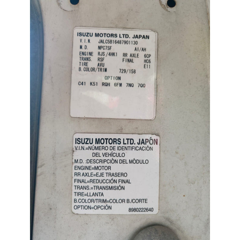 Isuzu Elf 450 Cabina Completa O Por Partes