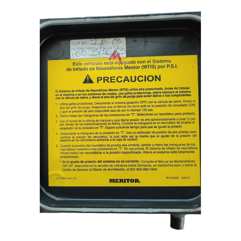 Caja Control Llenado Aire Llantas Meritor Remolque Camion
