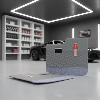 Tapa Panel Puerta Kenworth T300 T370 T600 Gris Alfombra Par - Gris