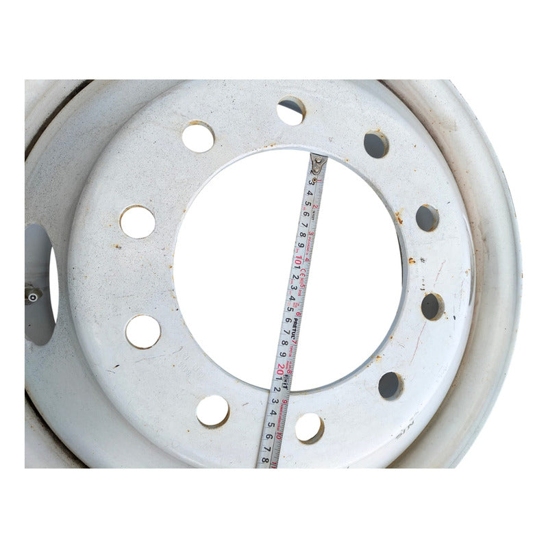 Rin 22.5 Fierro Acero 10 Birlos Camión R22.5 Unemon Blanco