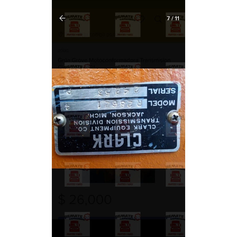 Grúa Grove Rt 530 Motoconformadora Transmision Clarck R28621