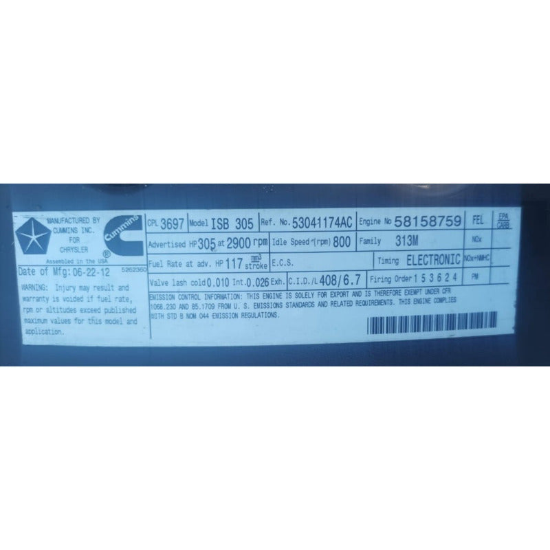 Tuerca Inyector Motor Cummins 6.7 Isb Paccar Px6l