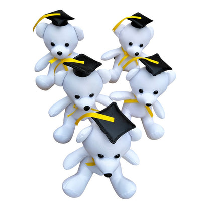 Oso Graduación 5 Piezas De 22 Cm Blanco
