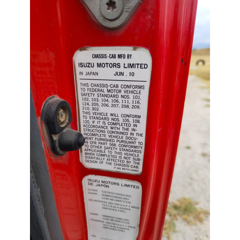 Cabina Isuzu Elf 500 600 Año 2010