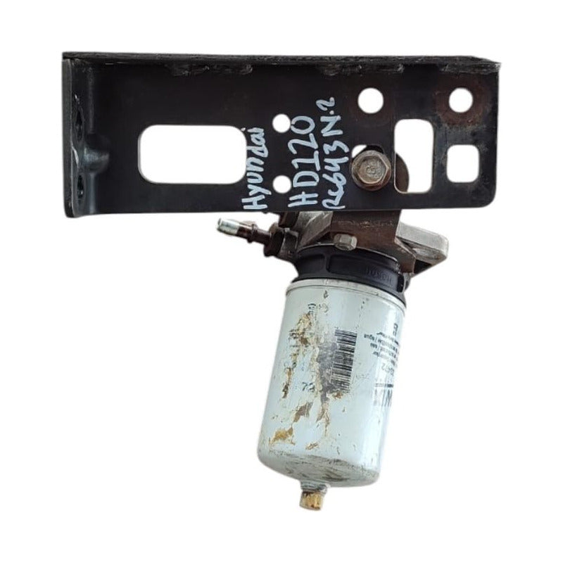 Base Soporte Filtro Diesel Cebadora Bomba Purgador Hyundai Blanco