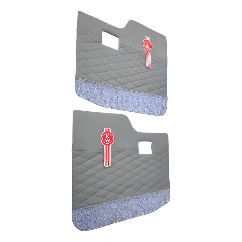 Tapa Panel Puerta Kenworth T300 T370 T600 Gris Alfombra Par Gris