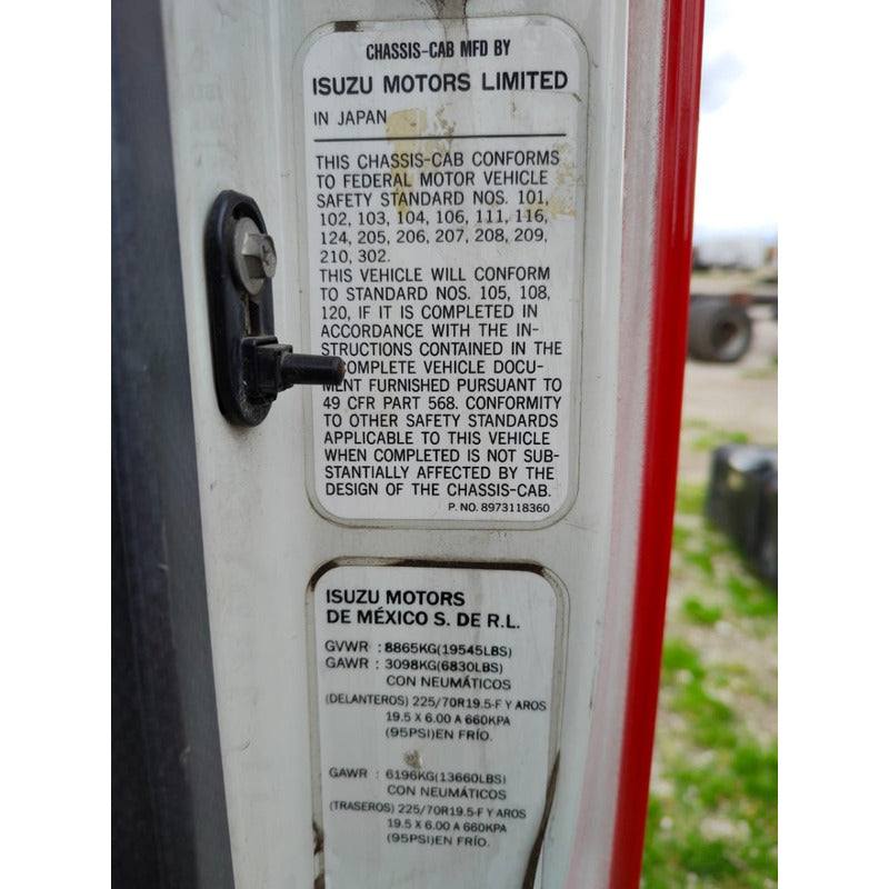 Cabina Isuzu Elf  500 Año 2008