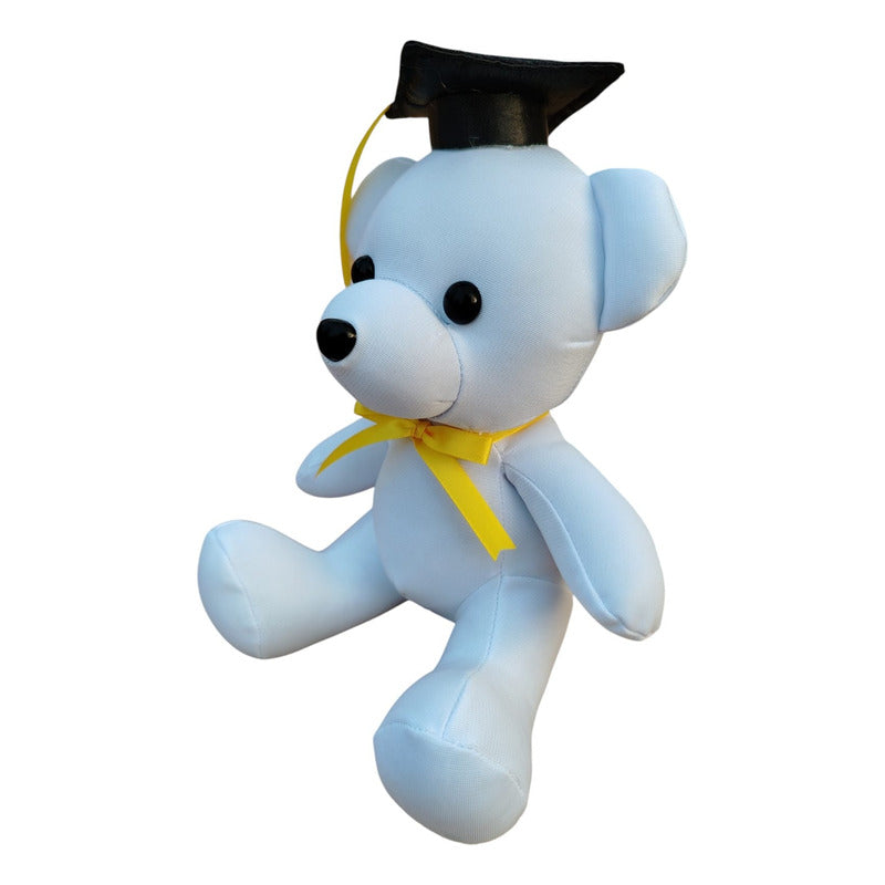 Muñeco Peluche Graduación Firmas Kit De 8 Piezas 22cms Blanco