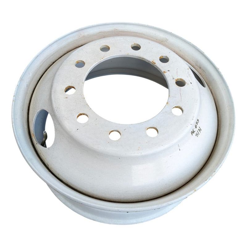 Rin 22.5 Fierro Acero 10 Birlos Camión R22.5 Unemon Blanco