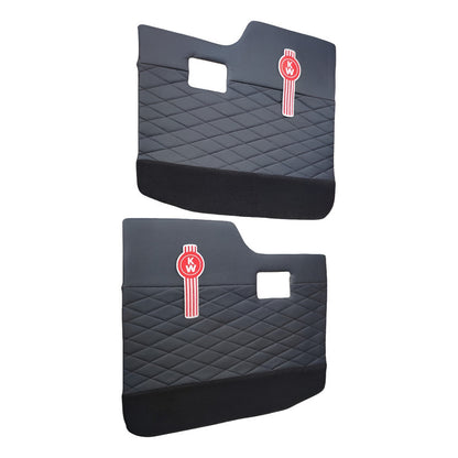 Tapa Panel Puerta Kenworth T300 T370 Negro Alfombra Par
