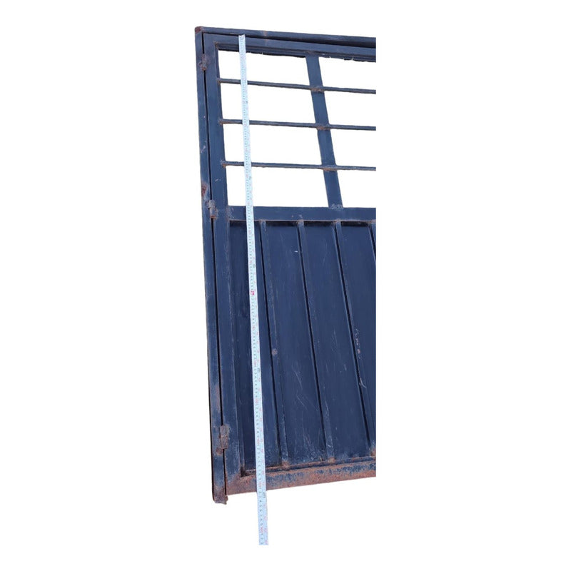 Puerta Fierro Sin Vidrios Negro