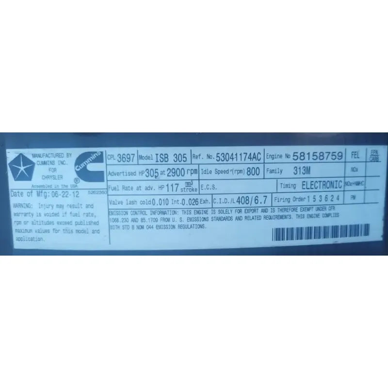 Soporte Base Motor Chasis Piloto Paccar Cummins Isb 6.7l