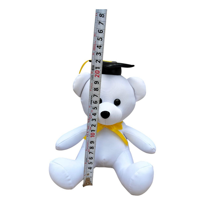 Oso Graduación 5 Piezas De 22 Cm Blanco