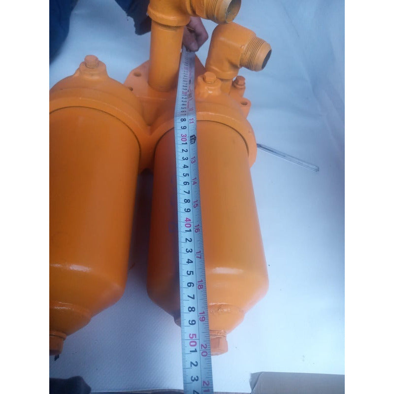 Base Soporte Filtro Aceite Hidráulico Doble Universal Camión