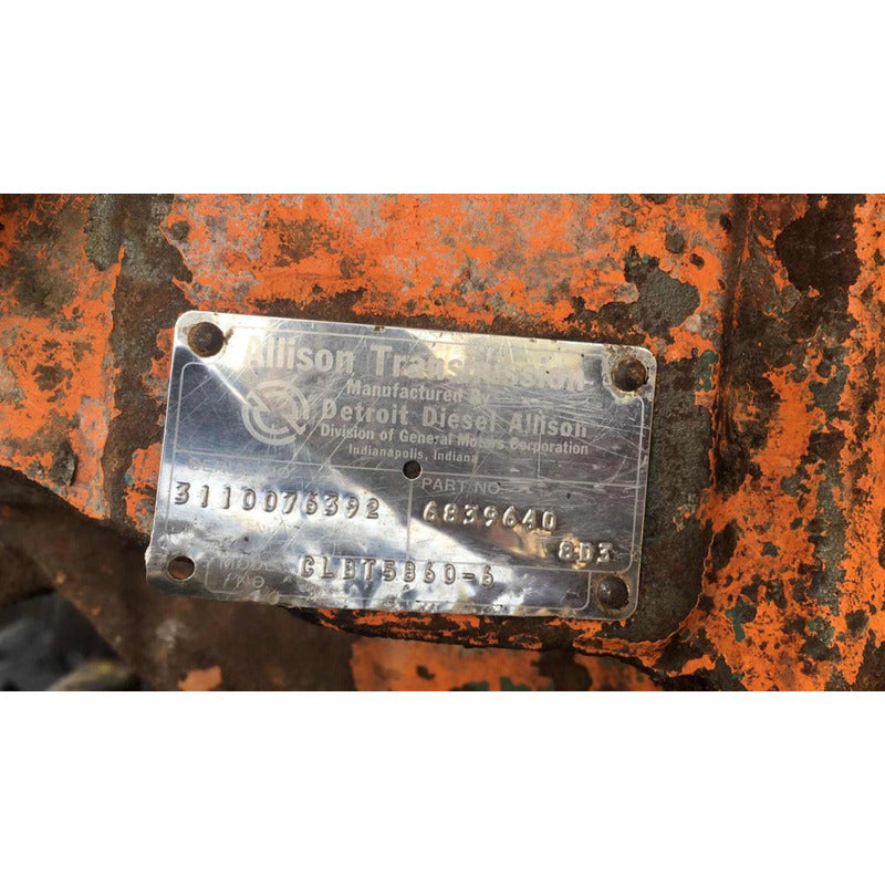 Grúa Yucle Transmision Automática Allison Modelo Clbt5860-6