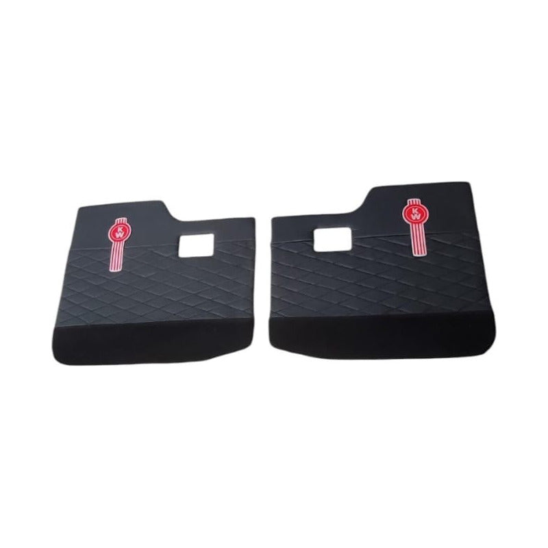Tapa Panel Puerta Kenworth T300 T370 Negro Alfombra Par