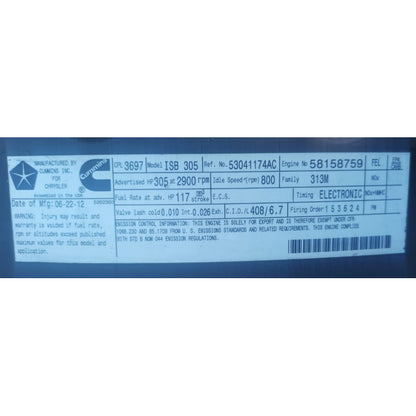 Tubo Aceite Retorno Turbo Paccar Px6 Cummins Isb 6.7l Dod