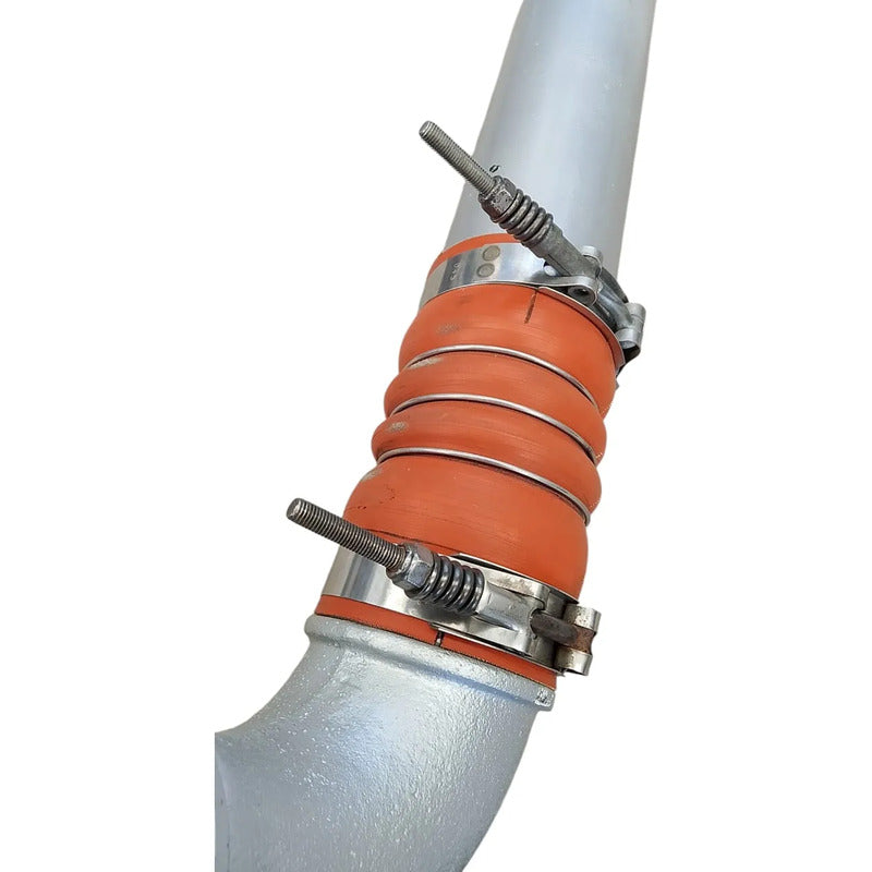 Tubo Manguera Codo Turbo Postenfriador Motor Cummins Naranja / Plateado