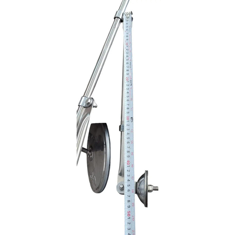 Base Soporte Espejo Lateral Concavo Tripie Freightliner Fl70 Plateado