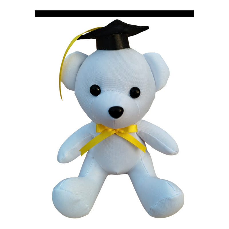 Muñeco Peluche Graduación Firmas Kit De 8 Piezas 22cms Blanco
