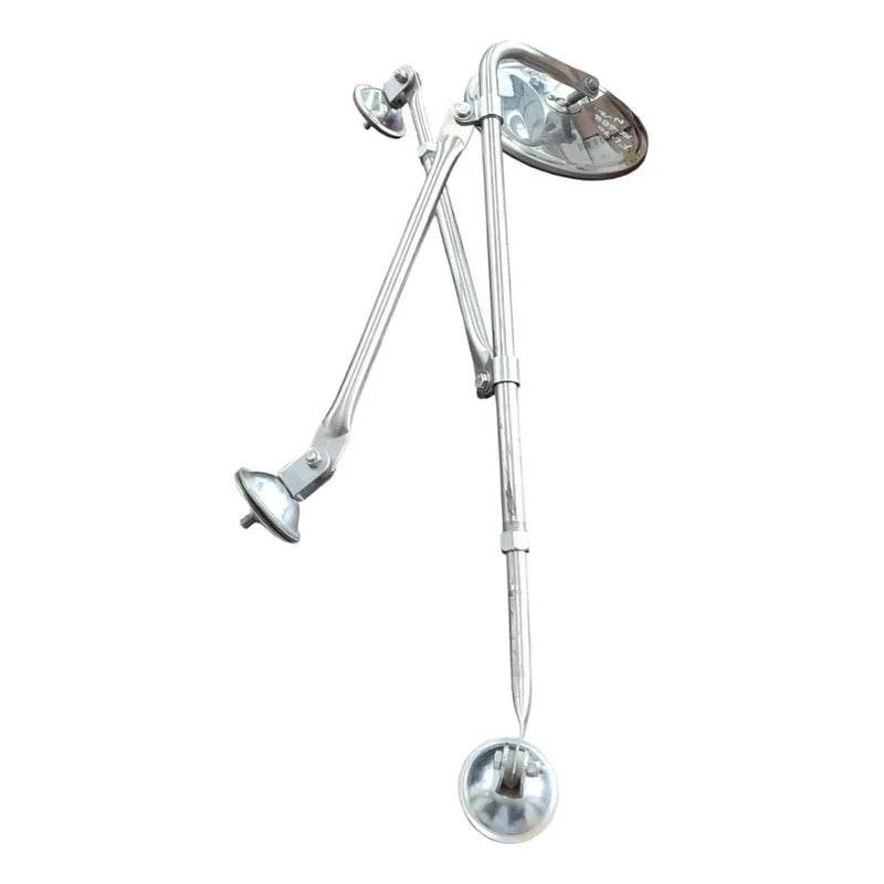 Base Soporte Espejo Lateral Concavo Tripie Freightliner Fl70 Plateado