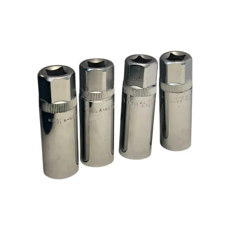 Kit 4 Dados Bujias Quality Honda Cr-v 16 Mm Plateado