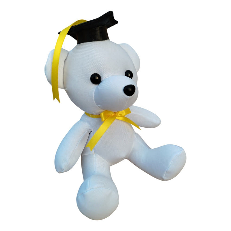 Muñeco Peluche Graduación Firmas Kit De 8 Piezas 22cms Blanco
