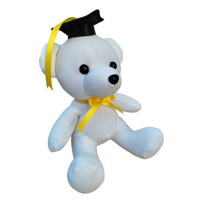 Muñeco Peluche Graduación Firmas Kit De 8 Piezas 22cms Blanco