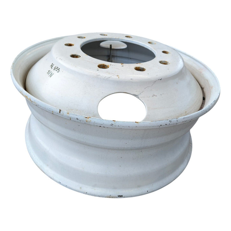 Rin 22.5 Fierro Acero 10 Birlos Camión R22.5 Unemon Blanco