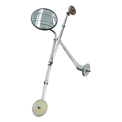 Base Soporte Espejo Lateral Concavo Tripie Freightliner Fl70 Plateado