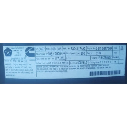 Riel Comun Inyectrores Tubo Diesel Motor Cummins Isb 6,7l