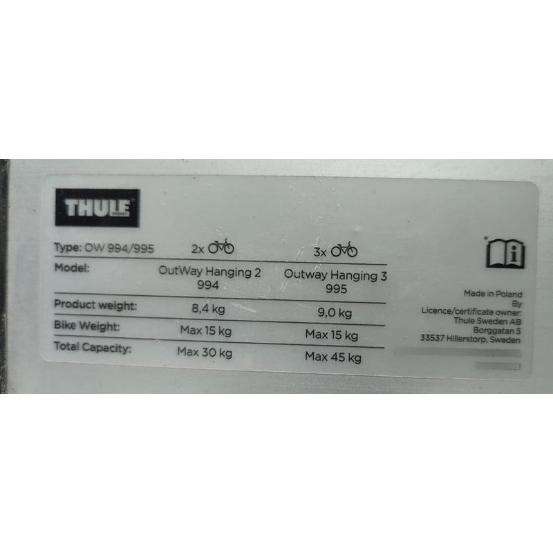 Rack Porta Bicicletas Jalon Tiron Thule 3 Bicis - Negro