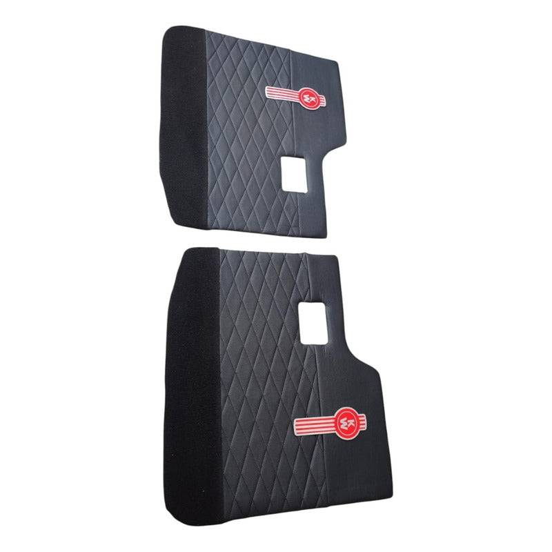Tapa Panel Puerta Kenworth T300 T370 Negro Alfombra Par