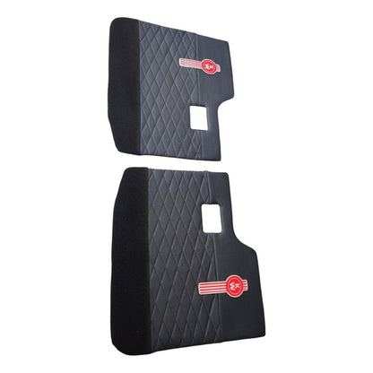 Tapa Panel Puerta Kenworth T300 T370 Negro Alfombra Par